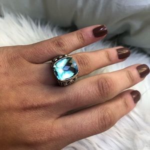 Preloved Blue Topaz and Sterling Silver Ring